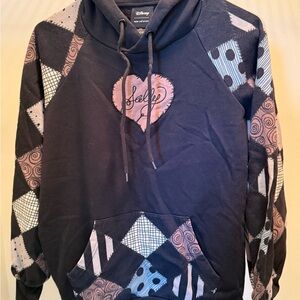 Disney’s Nightmare Before Christmas Sally Patchwork Hoodie - Black and Pink